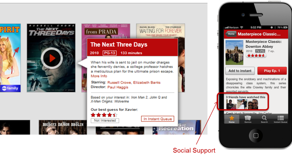 Netflix 的社交推薦