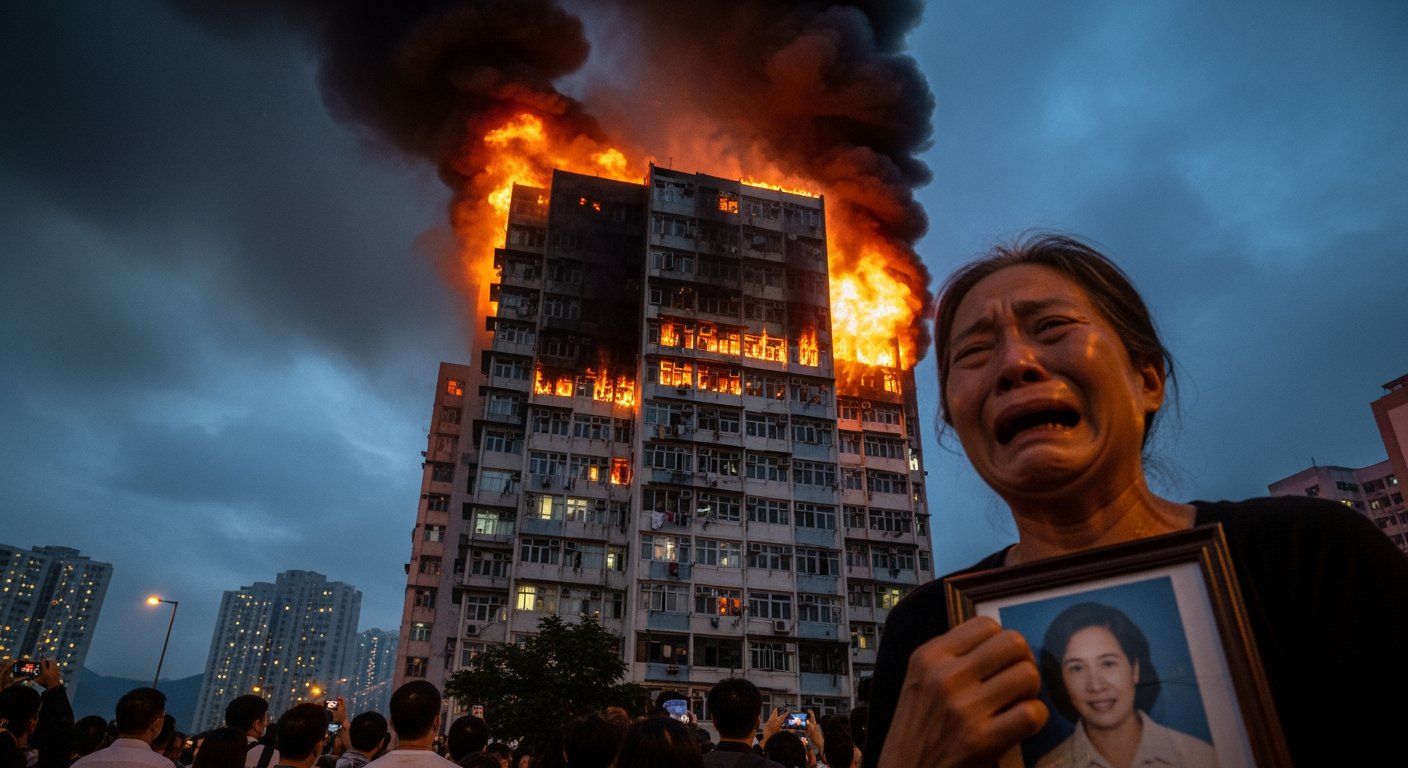 香港高樓遭惡火吞噬，釀至少44死