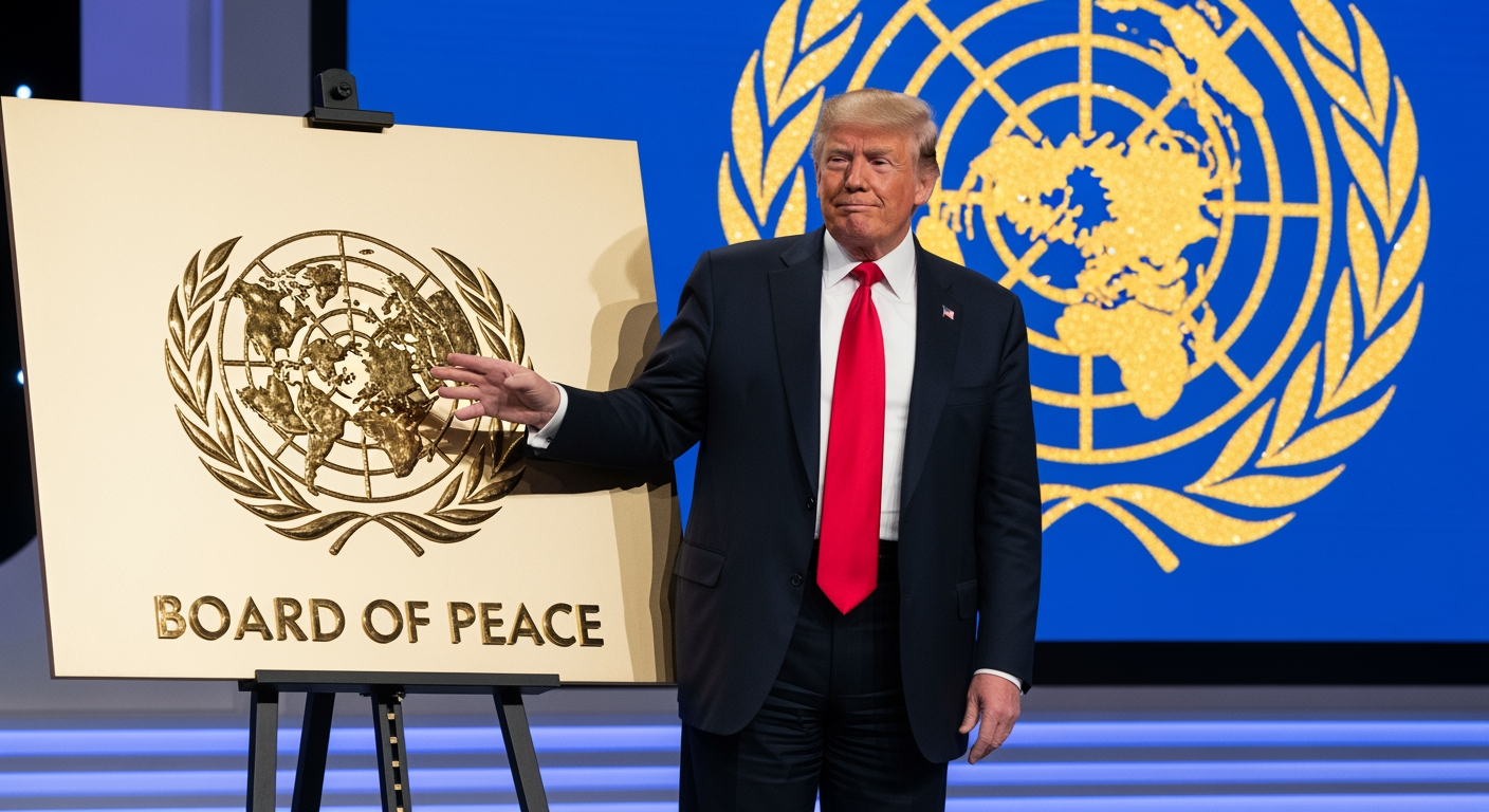 達沃斯的觀察家發現，川普的「和平委員會」標誌酷似聯合國徽章