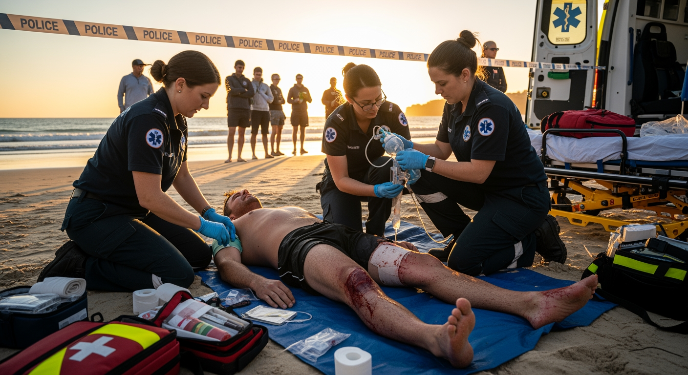 雪梨兩天內發生第三起鯊魚襲擊案，一男子性命垂危