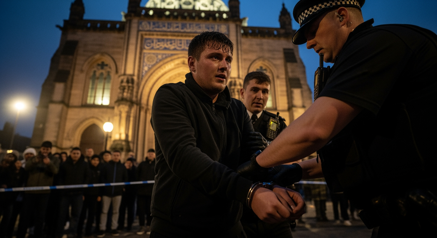 據報持斧男子闖入曼徹斯特清真寺後，第二名嫌犯遭逮