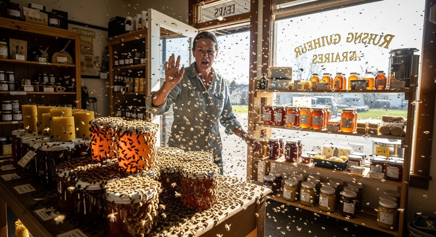 加拿大養蜂用品店老闆挫敗了一群「強盜蜜蜂」的蜂蜜搶劫行動