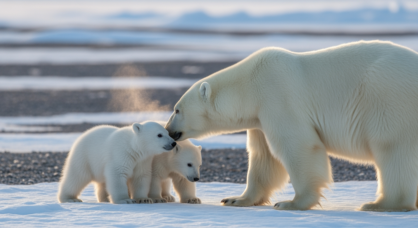 科學家記錄母北極熊收養幼熊罕見案例：「牠們是很棒的母親」
