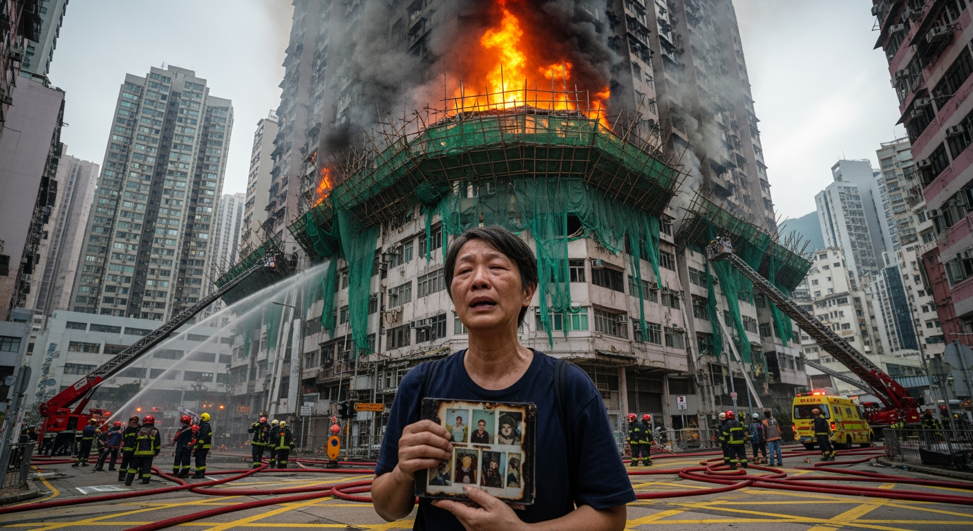 官員表示香港火災現場使用不安全網，死亡人數攀升至151人