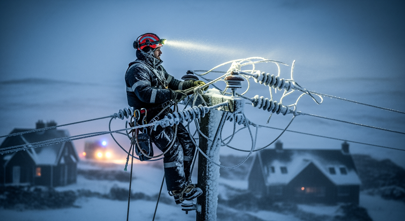 北極寒流席捲英國，蘇格蘭北部多處民宅停電