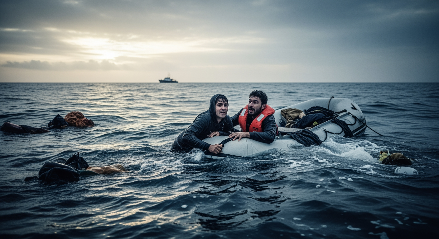 地中海發生難民船翻覆意外，53人死亡或失蹤
