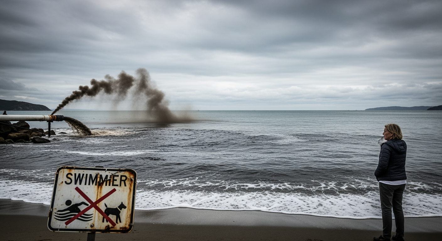 數百萬公升未處理污水排入大海，威靈頓民眾驚駭